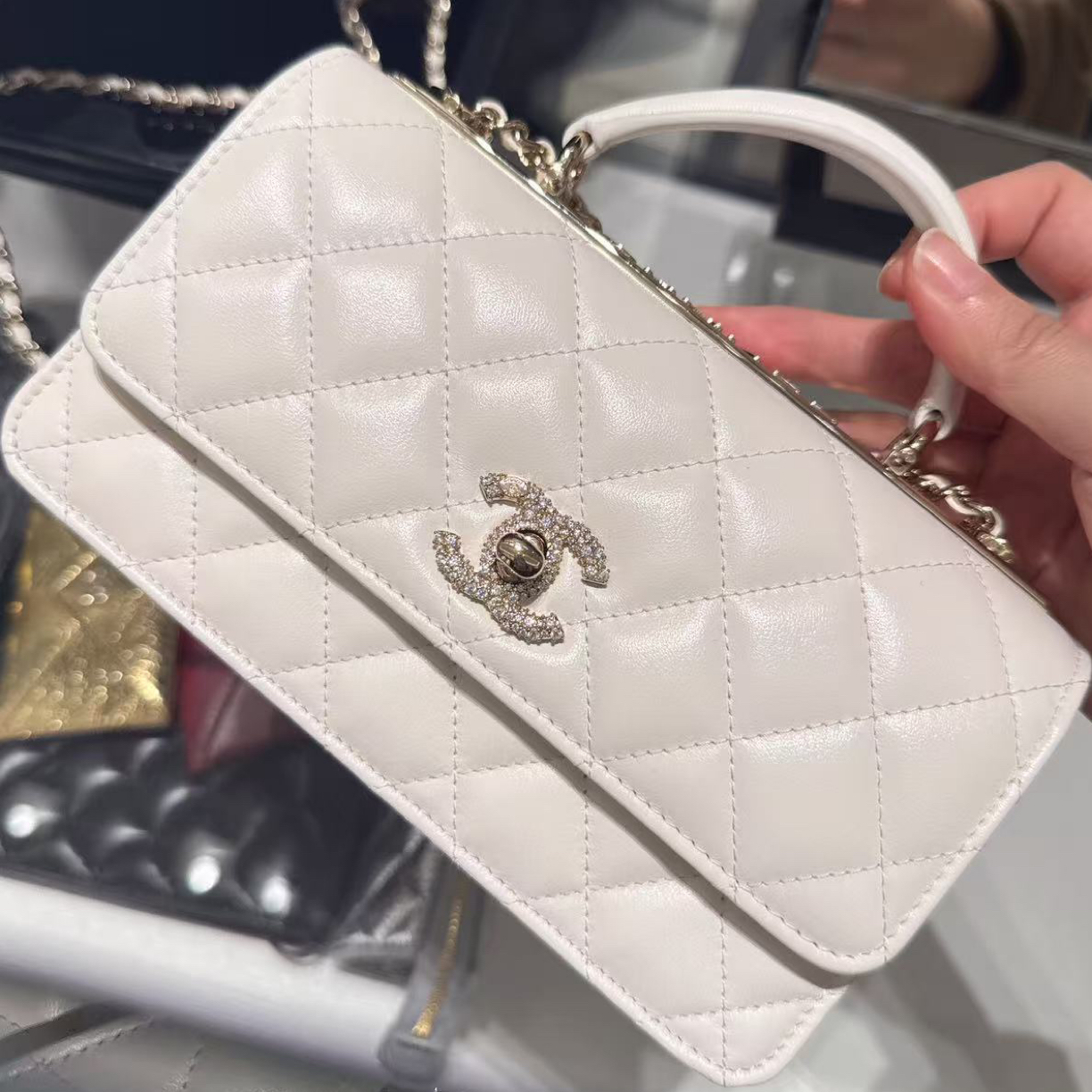 未使用 Chanel/香奈儿 trendycc满钻logo风琴包