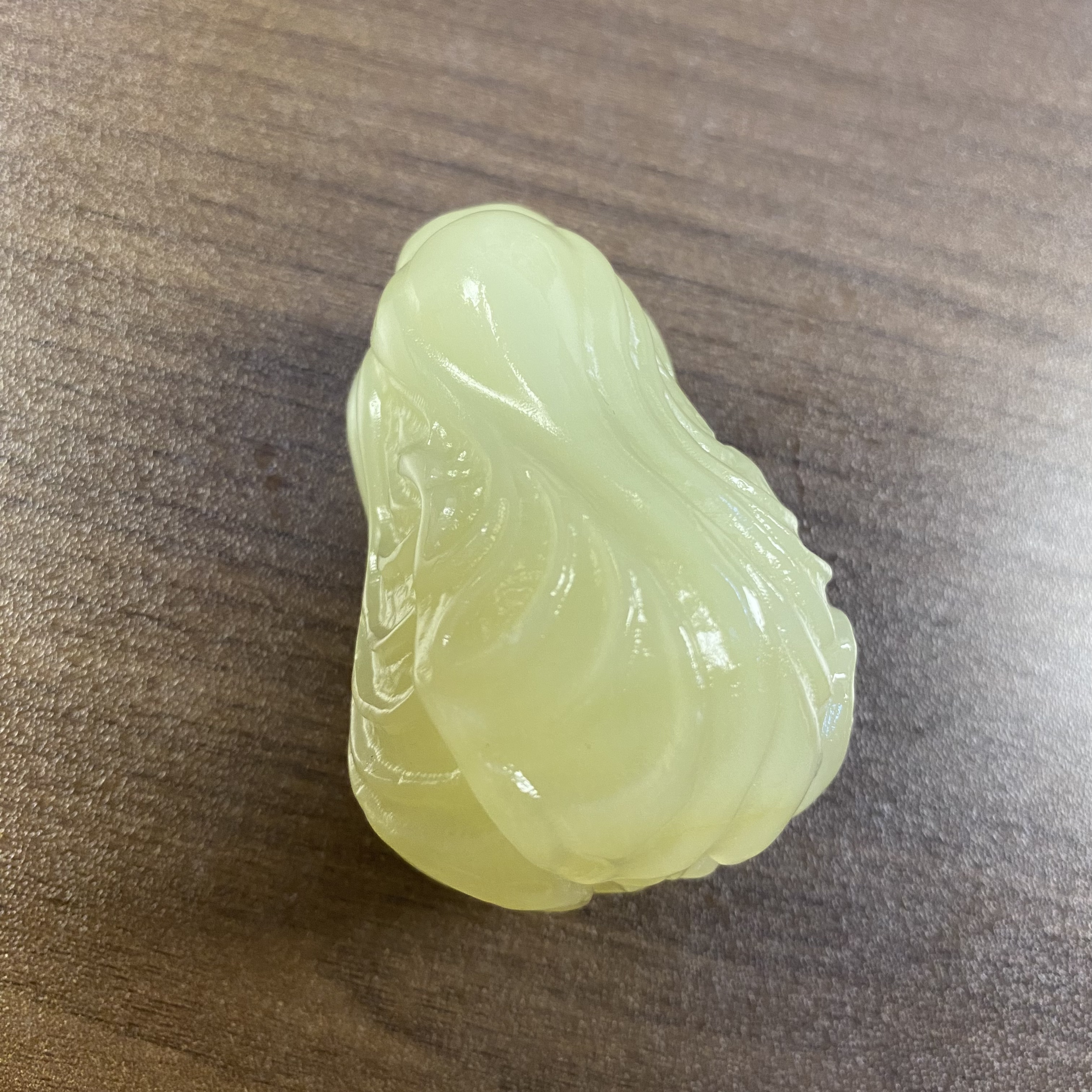 H020天然新疆黄口料精美高货胖白菜手把坠【赠送三通文玩配饰