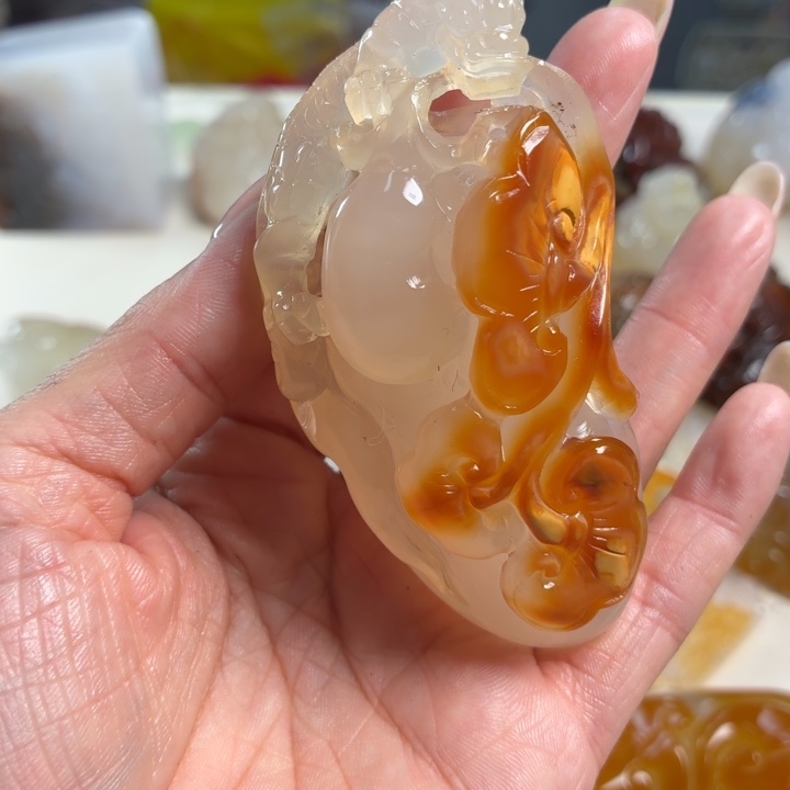 玛瑙/玉髓未镶嵌吊坠(不含链)
