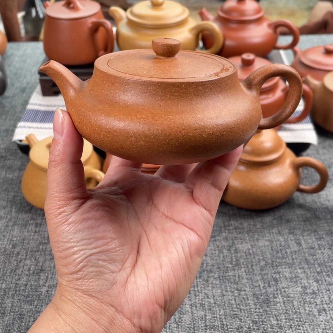 紫砂茶壶黄降坡桑盘全手30目210