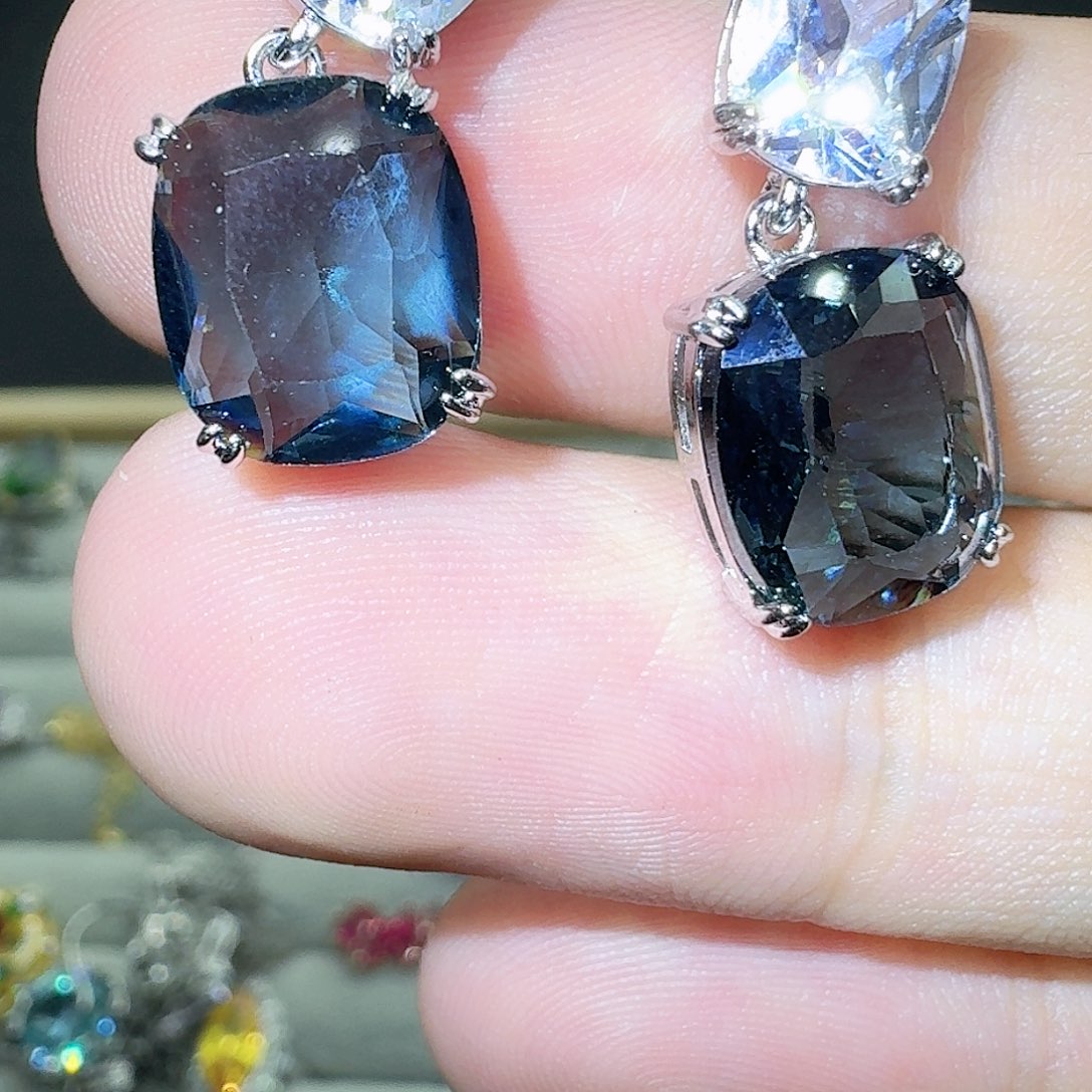 托帕石戒指银S925镶嵌