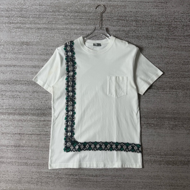 99新 DIOR/迪奥 字母印花圆领宽松短袖T恤/M码#4240