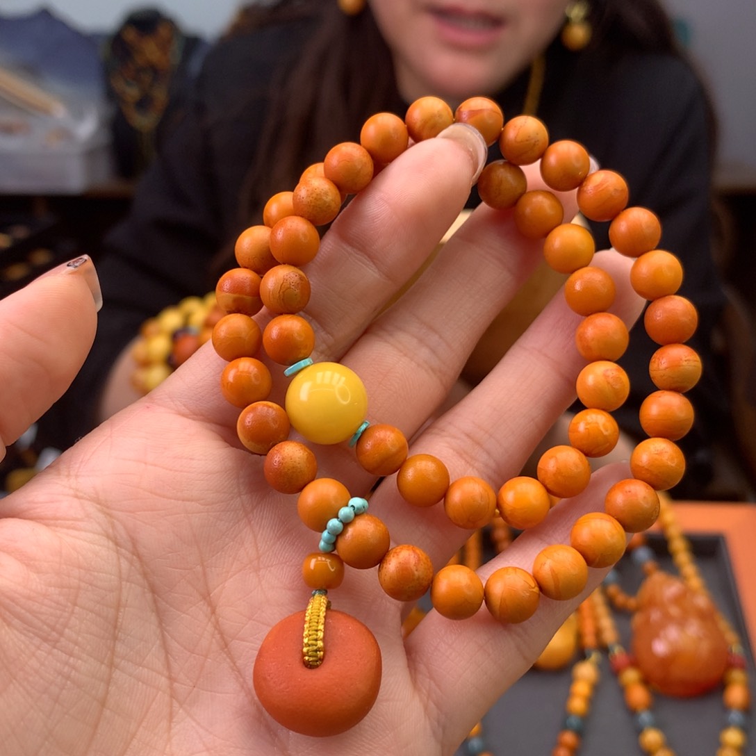 未镶嵌蜜蜡手串天然
