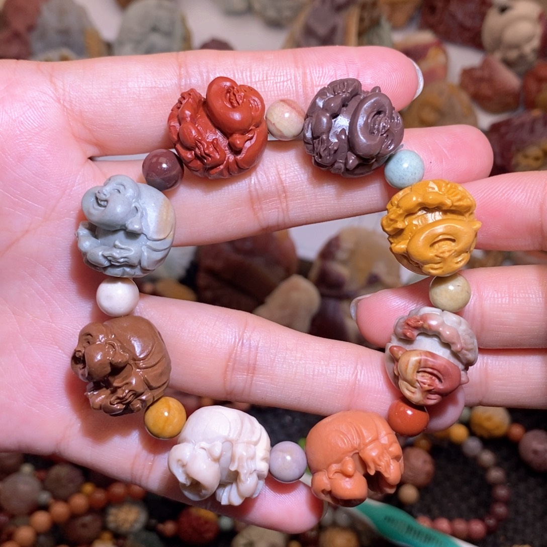 石英质玉（阿拉善玉）手链未镶嵌