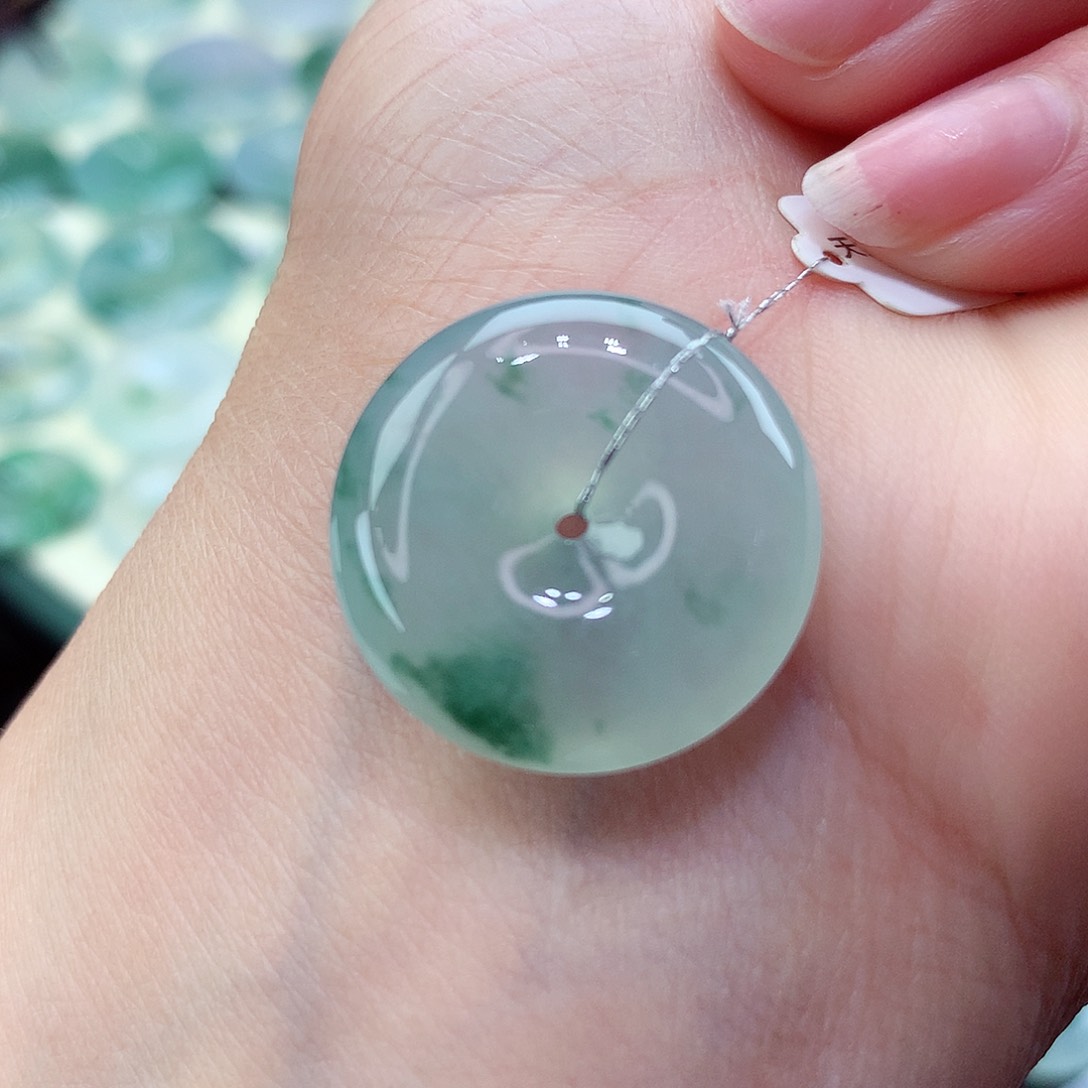 翡翠颈饰未镶嵌38尺寸22.0-5.7