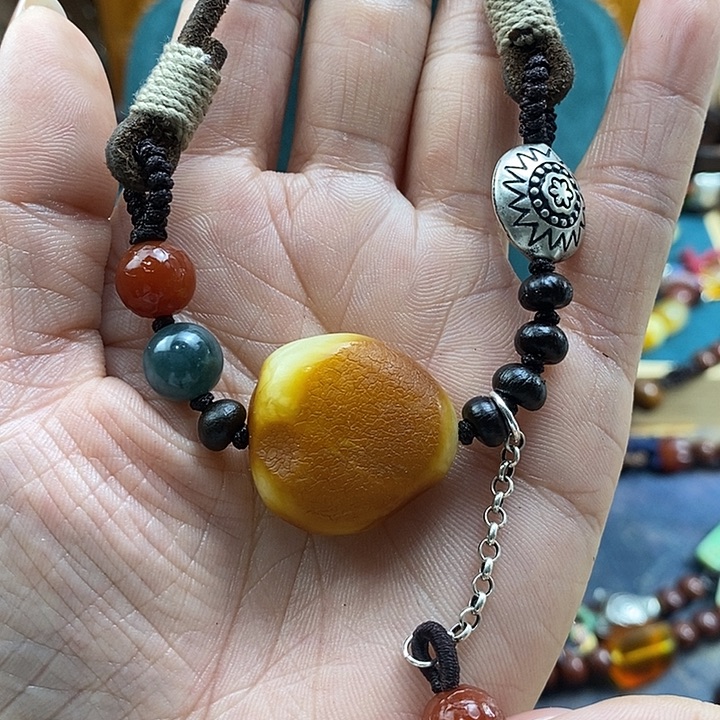 蜜蜡未镶嵌项链项链