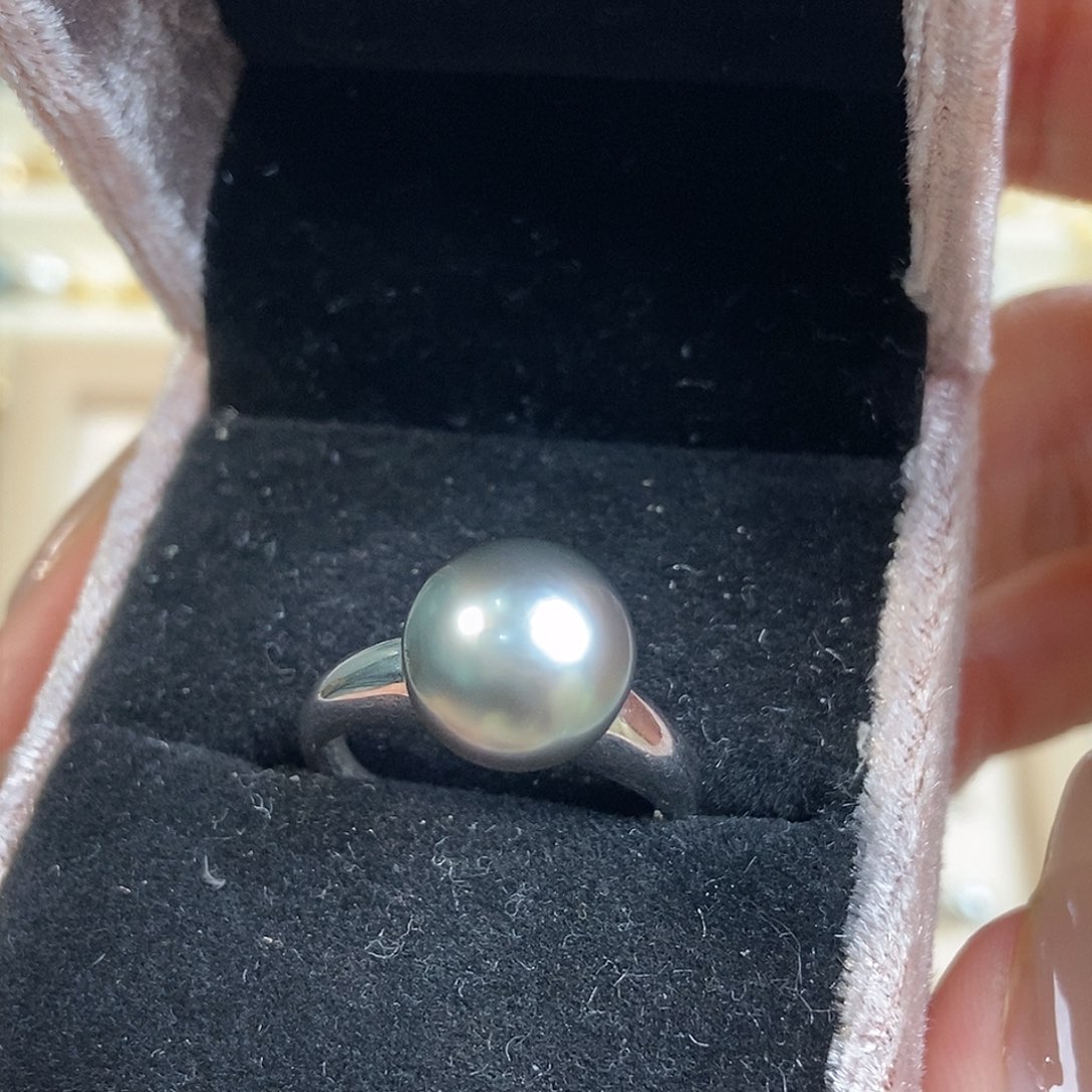 海水珍珠戒圈银S925镶嵌