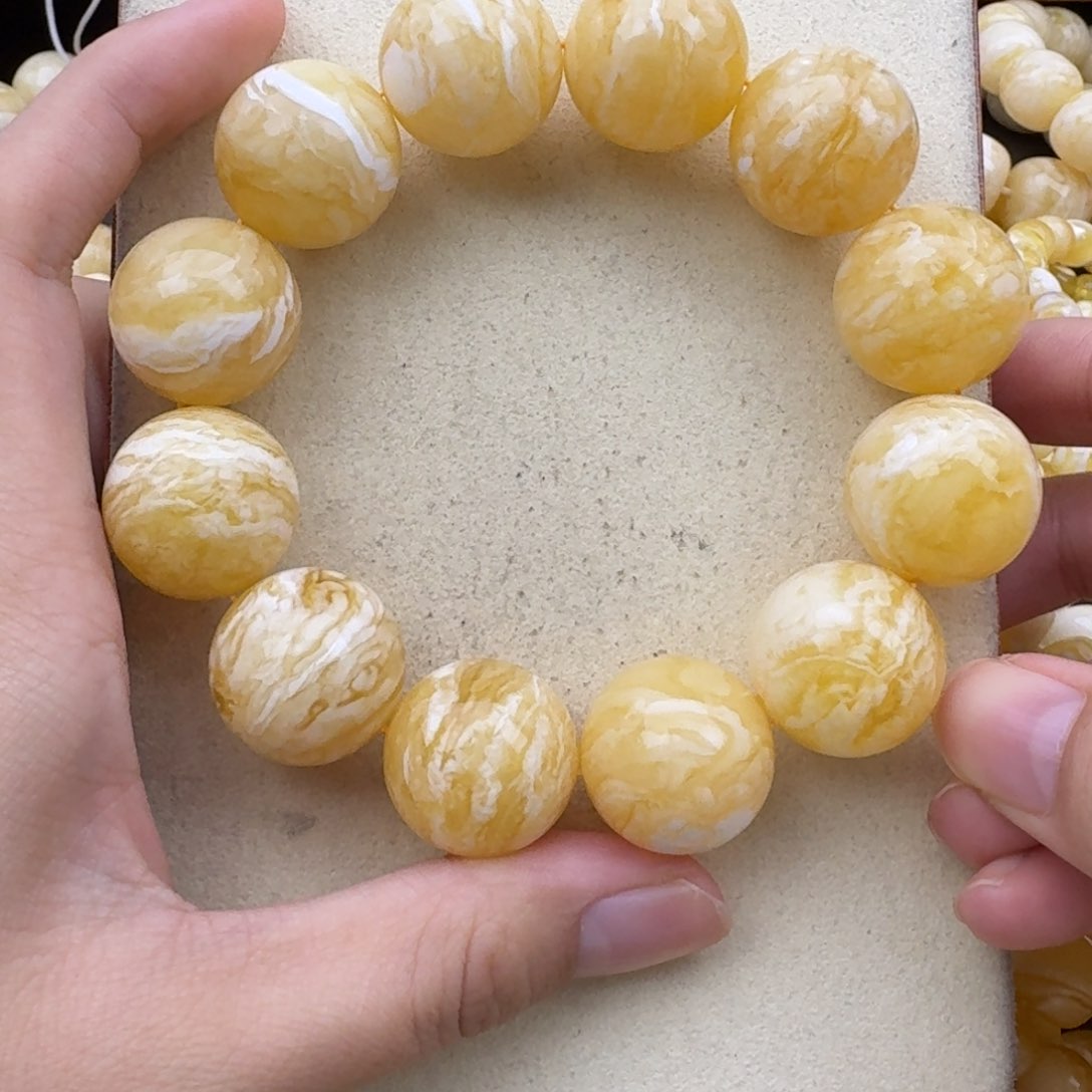 琥珀手链未镶嵌@*金蜜蜡手串