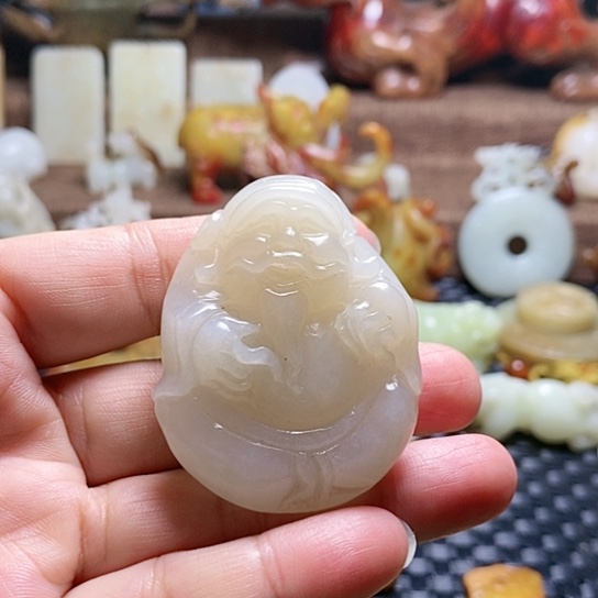 和田玉未镶嵌挂件