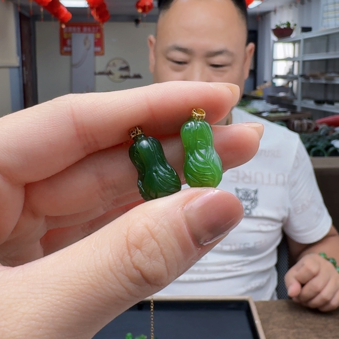 和田玉戒指18K金镶嵌拍一发一 多样性发货