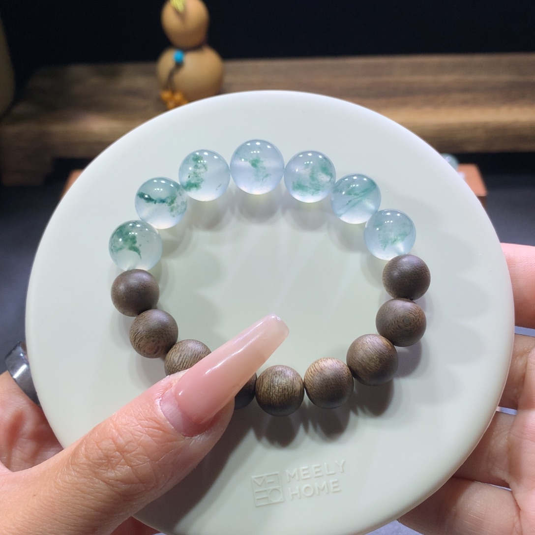 未镶嵌手串翡翠精品山水意境