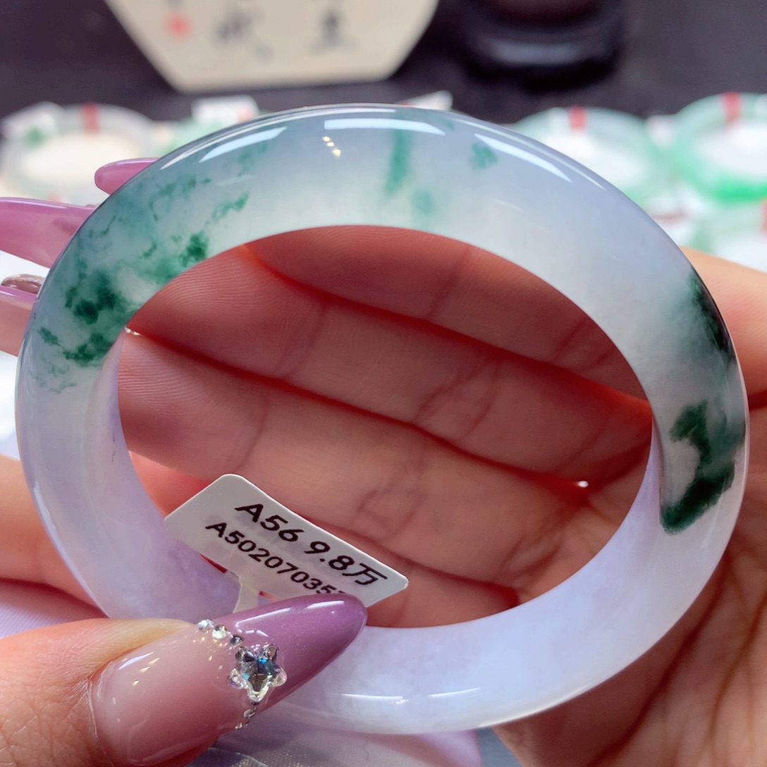 翡翠手镯未镶嵌正圈15号66