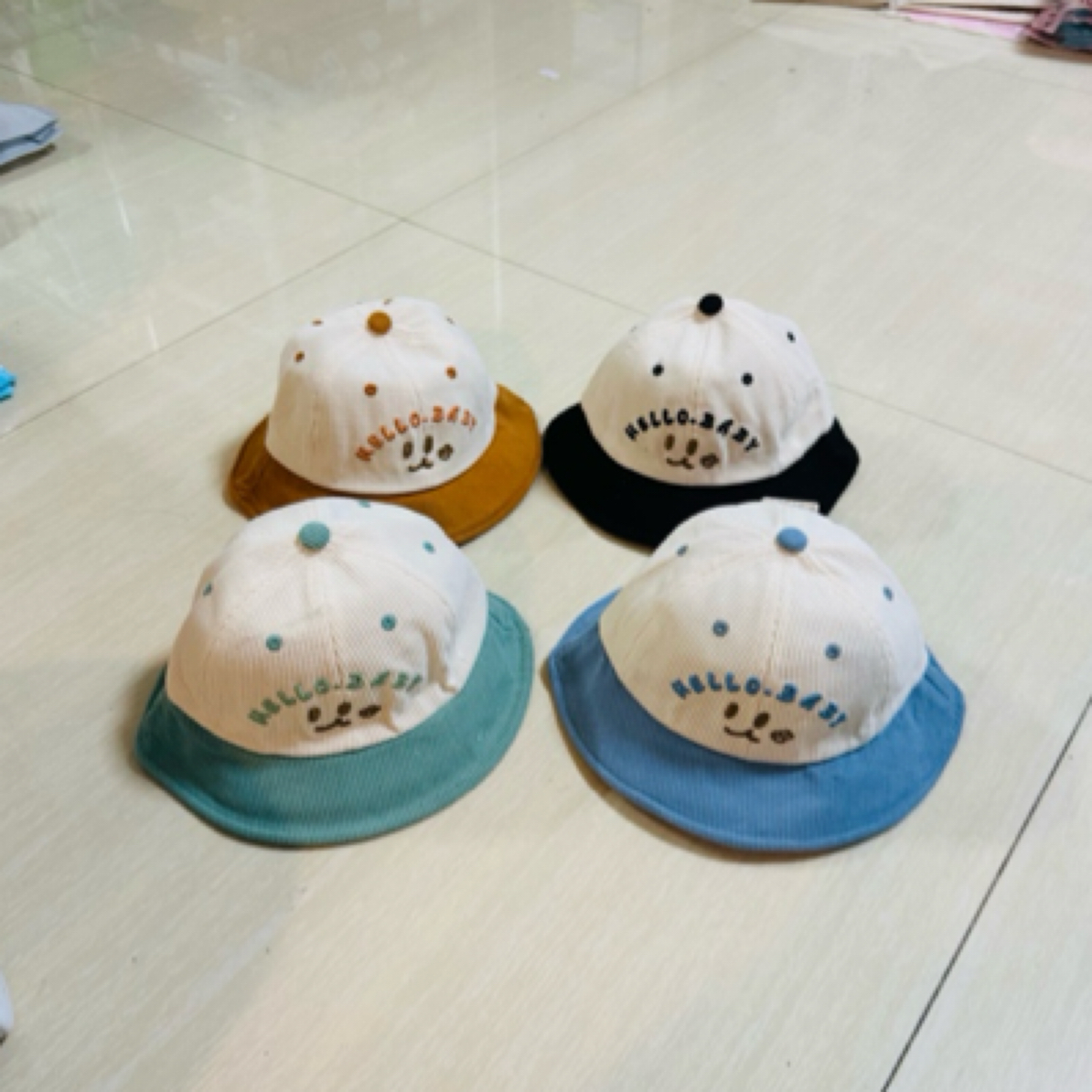 婴儿帽子春秋季可爱超萌宝宝渔夫帽