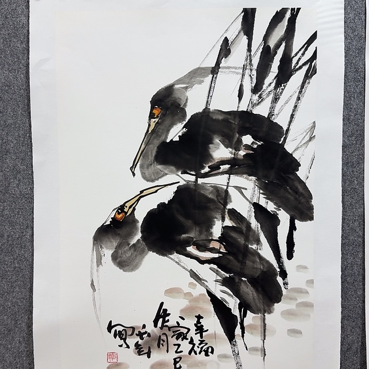国画靳长年老师手绘作品