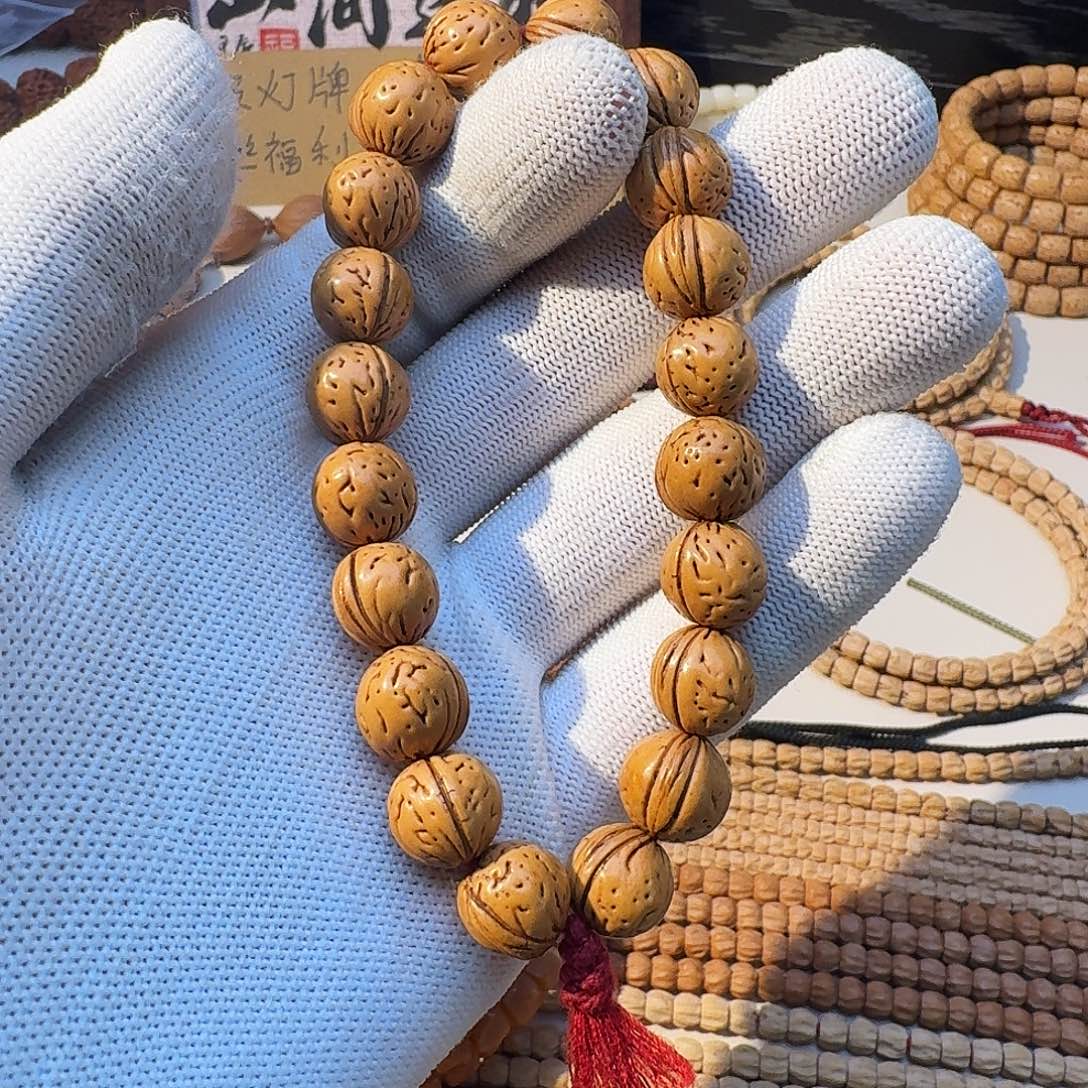 桃核手串原皮桃核手持12尺寸4号