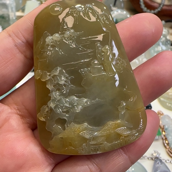 定制翡翠18K金镶嵌天然缅甸翡翠a货