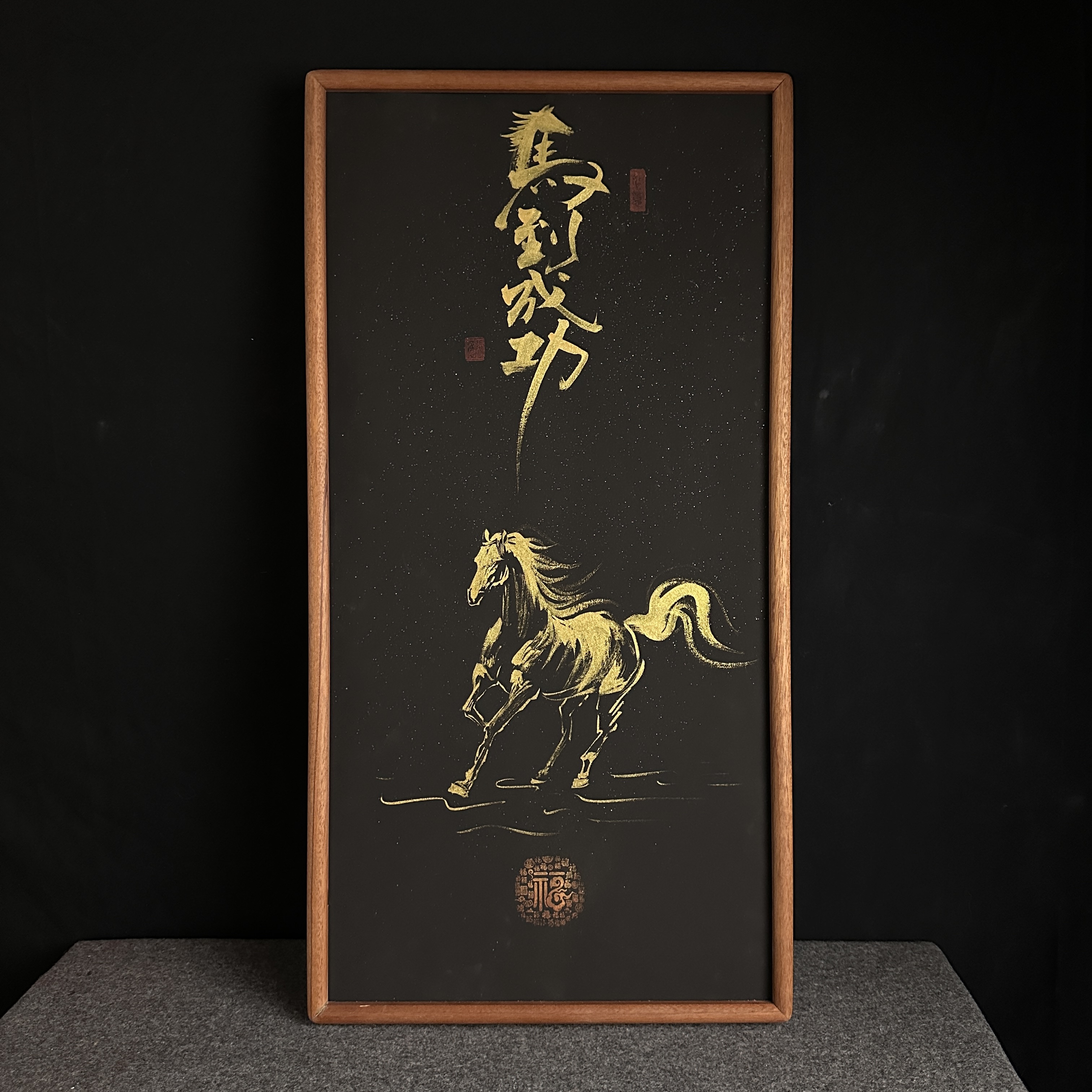 【马到成功】纯手绘 尺寸66*33 编号06