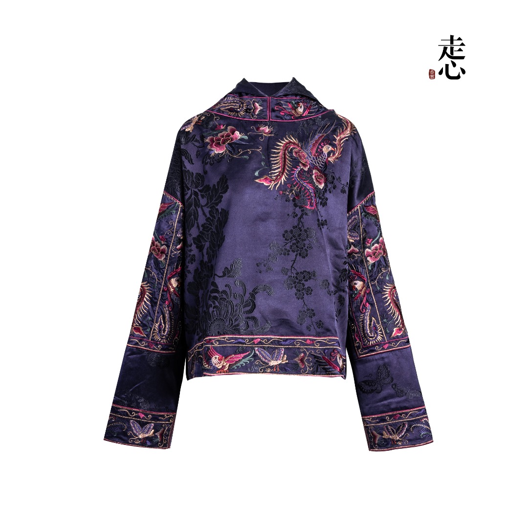 【走心非遗】百鸟朝凤苗绣套头卫衣24ZX8167