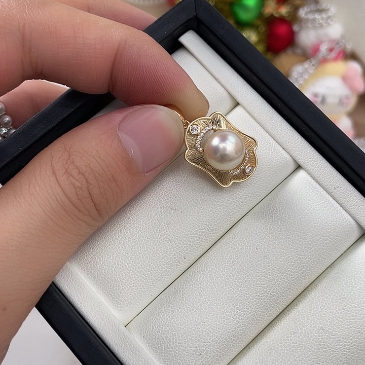 吊坠(不含链)海水珍珠银S925镶嵌