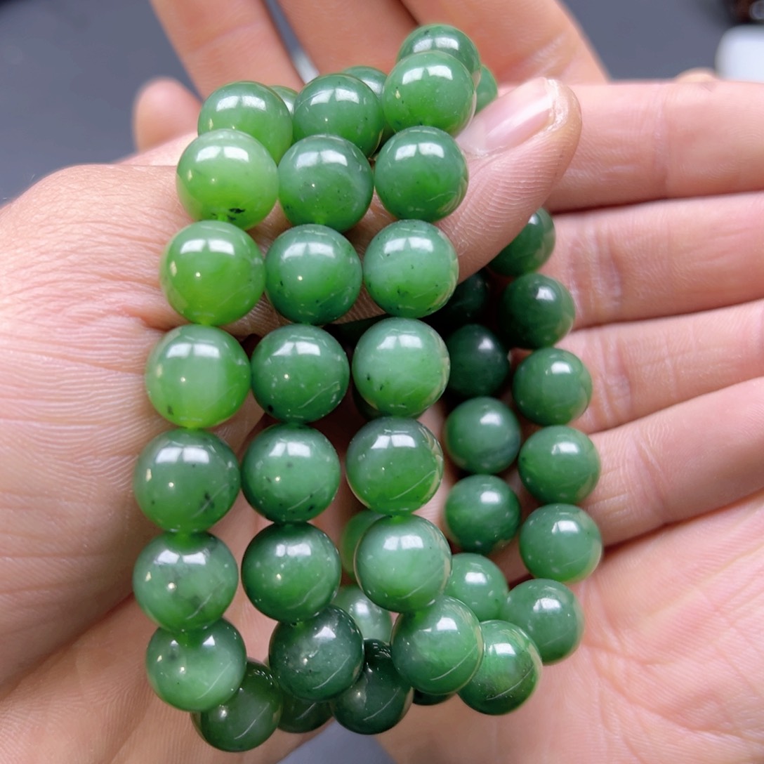 和田玉手链未镶嵌多样性拍一发一碧玉卡12