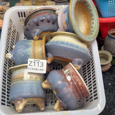 紫砂花盆瑕疵113口径7.5左右