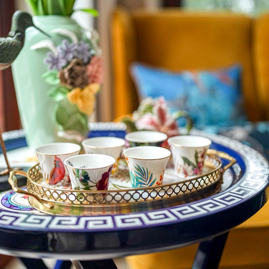 【奇居家饰】轻奢新骨瓷茶具哥斯达黎加6杯套装#EC60TP