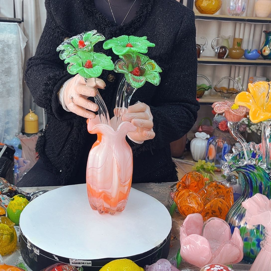 4花1瓶家悦琉璃工艺品