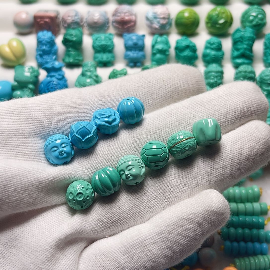 单颗价格，尺寸卡10雕刻珠