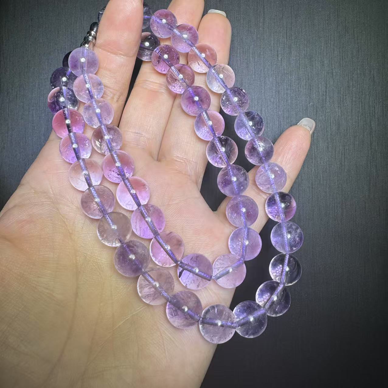 C3899【玉姐珠宝】皇家帝王紫天晶水晶项链-送礼佳品-