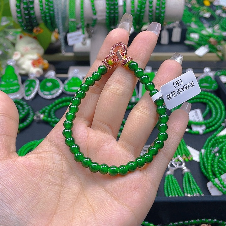 翡翠手链未镶嵌2****9圆珠手链6