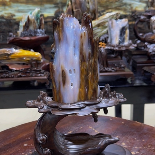 硅化玉摆件未镶嵌