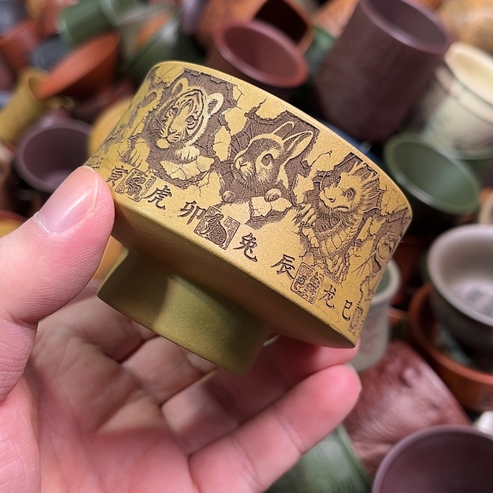 紫砂茶杯全手工紫砂主人杯