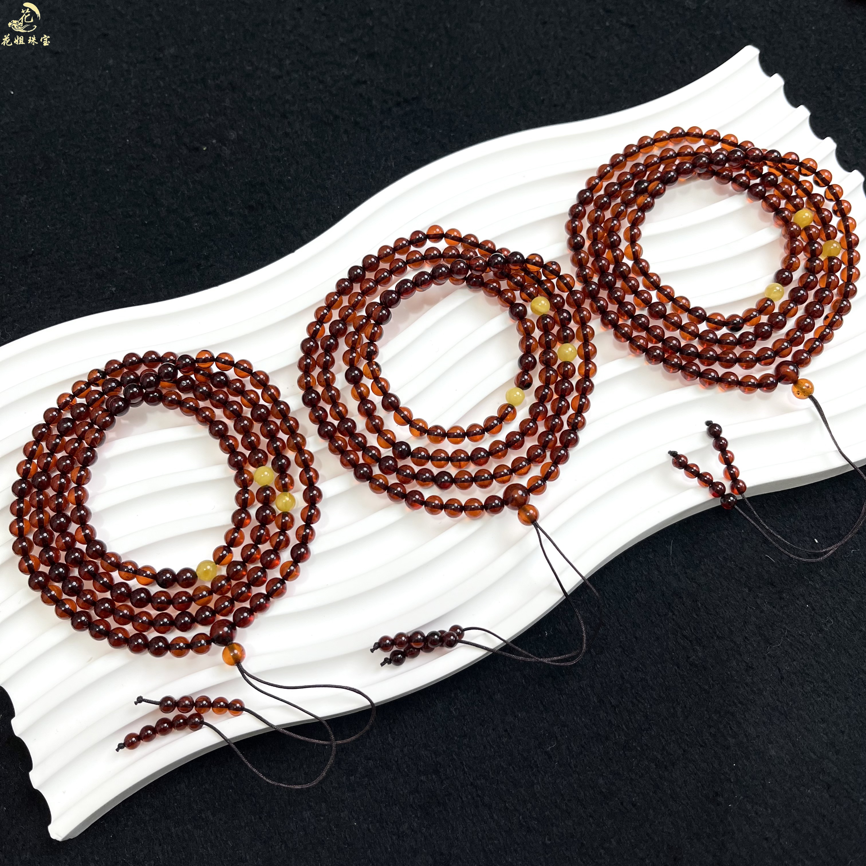 B99天然琥珀血珀高品质精美多圈手串4.5+mm多样性发其一 年货节