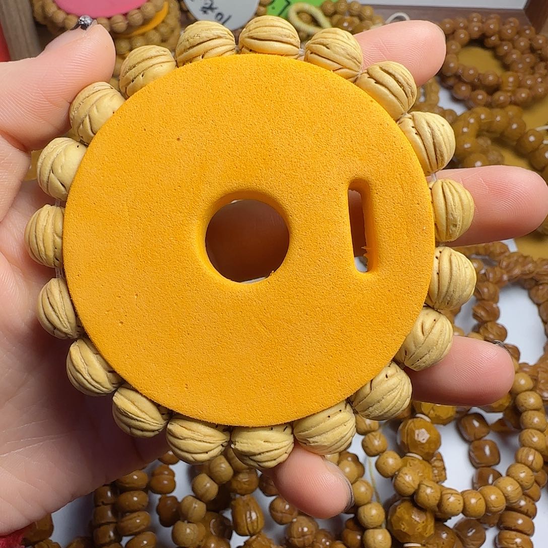 喜***~无事牌非洲檀香精品桃核手串