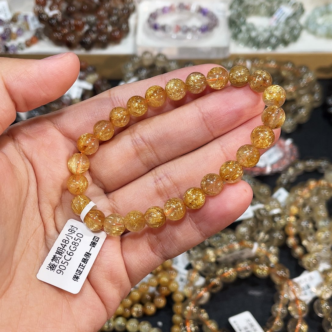 魅***力手串发晶未镶嵌高级别烟花8mm