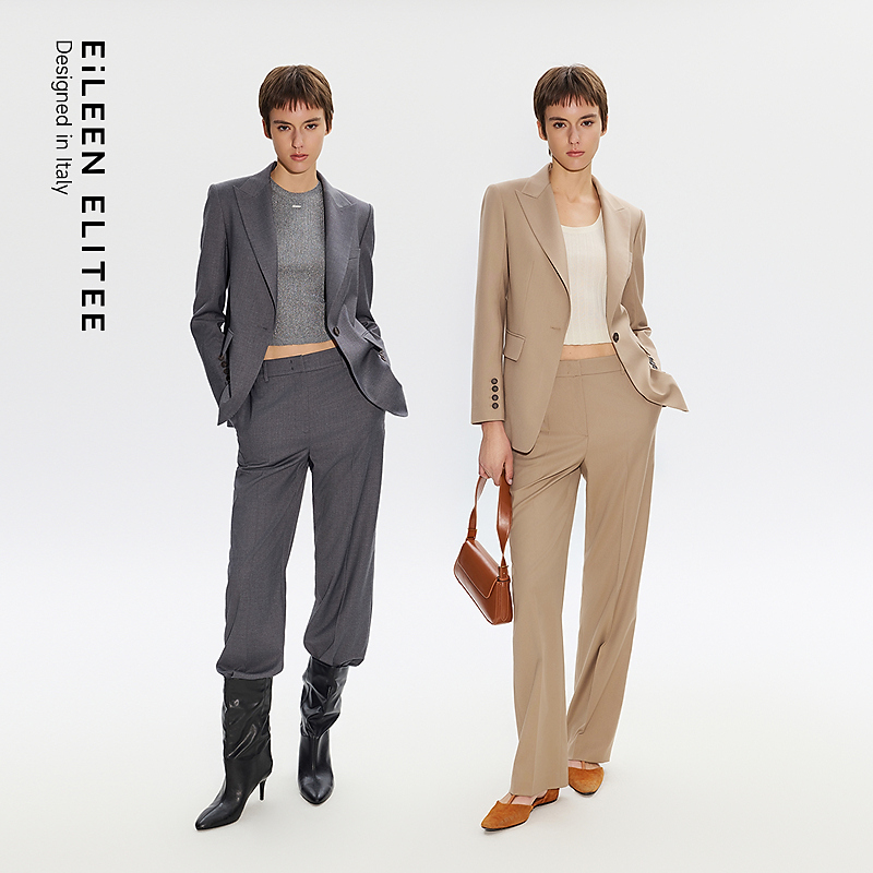 朗姿欧洲EiLEEN ELITEE2025年秋新款高级感通勤一粒扣西装外套女