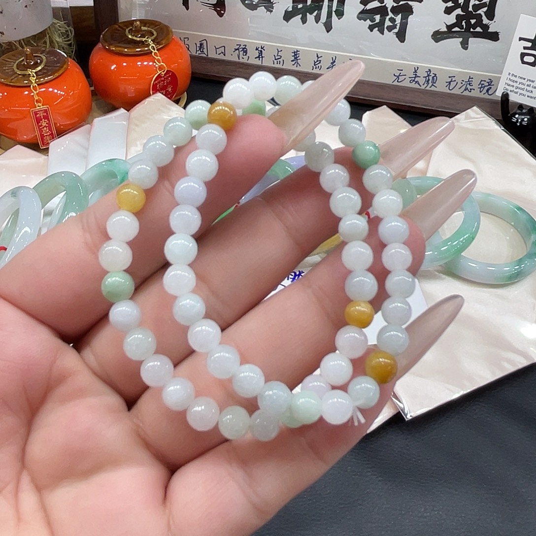 翡翠未镶嵌手链天然缅甸翡翠8