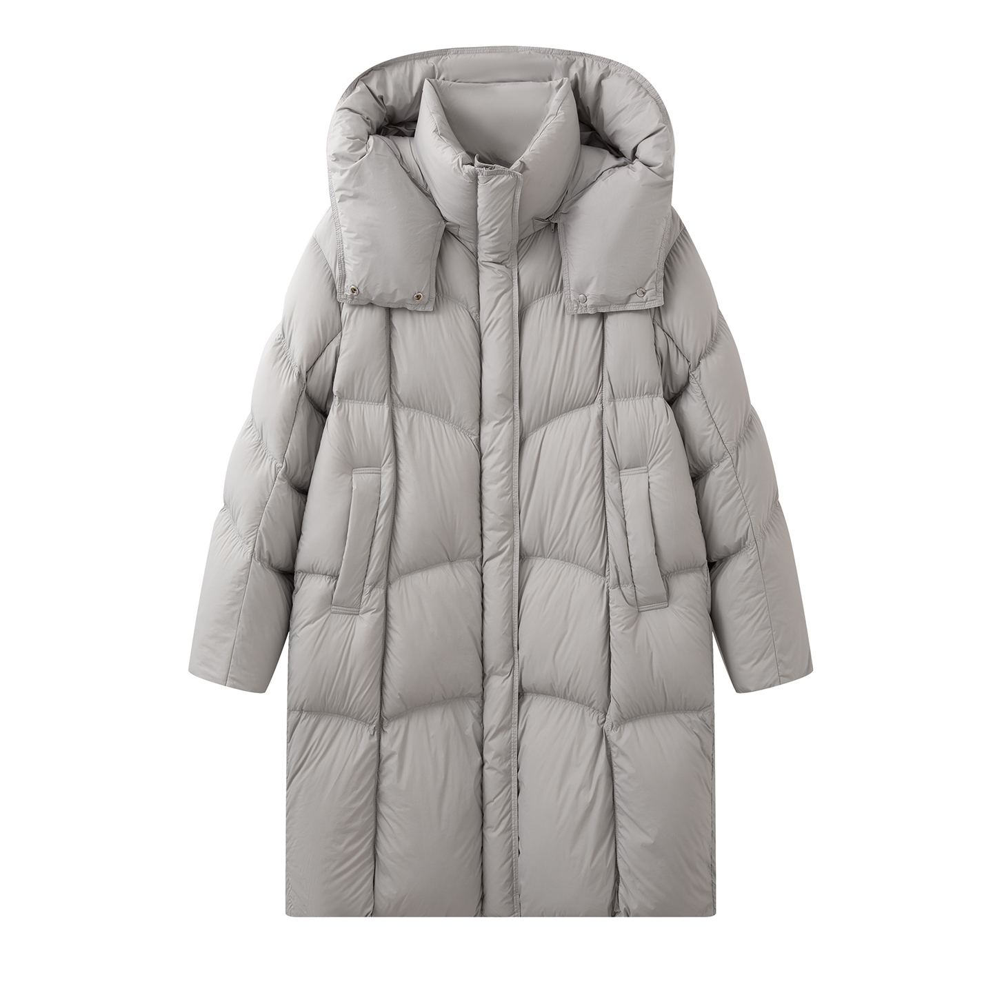 艾家商场同款2025年冬季新款中长款加厚羽绒服外套004114