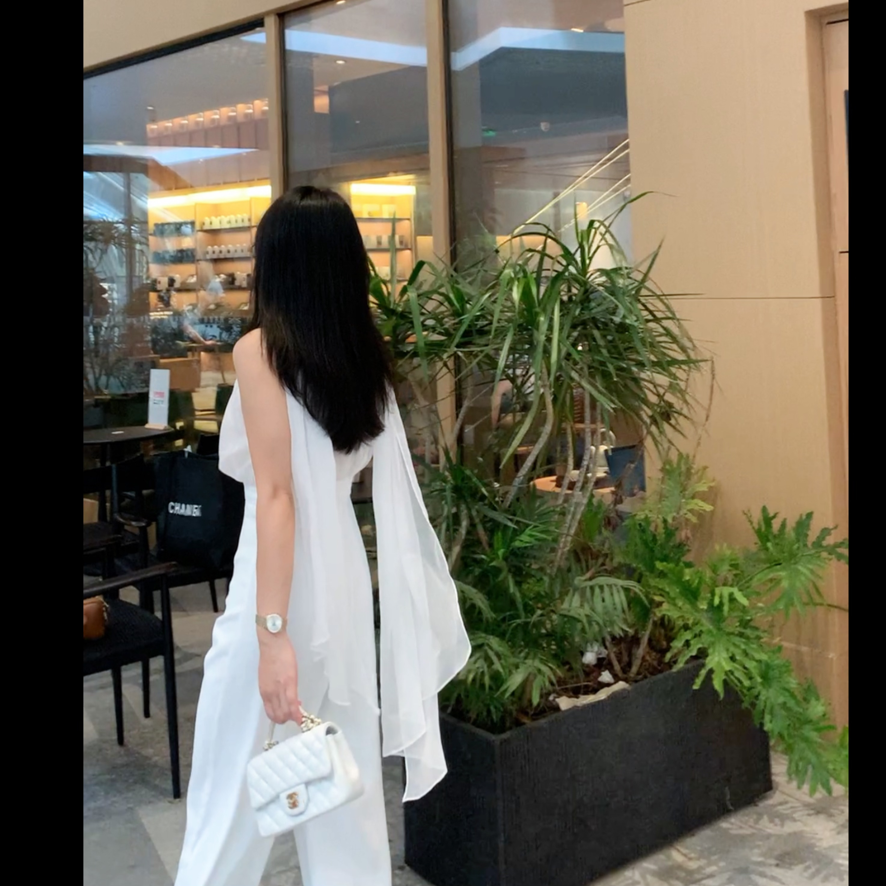 【泰国潮牌】魅鹊 52222 泰版小水风气质挂脖蕾丝露肩洋气连体长裤