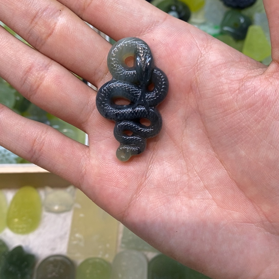 岫玉未镶嵌吊坠(不含链)两单包邮