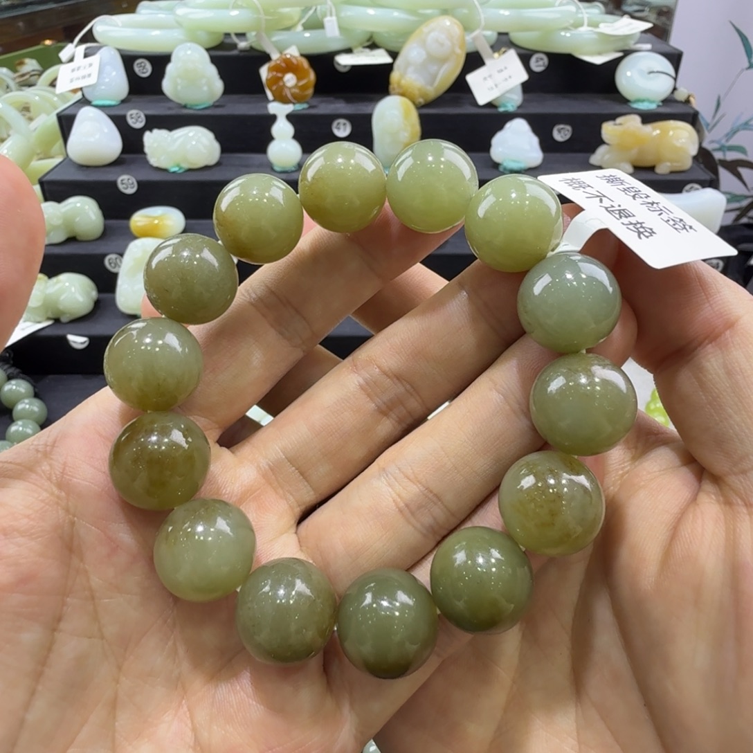 和田玉未镶嵌手串新疆和田玉手串卡16