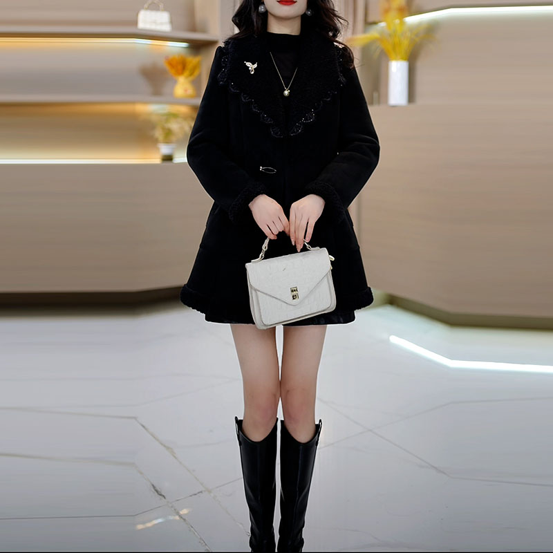 2025冬新款A3722冬季保暖时尚中长款宽松型女洋气秋冬修身外套