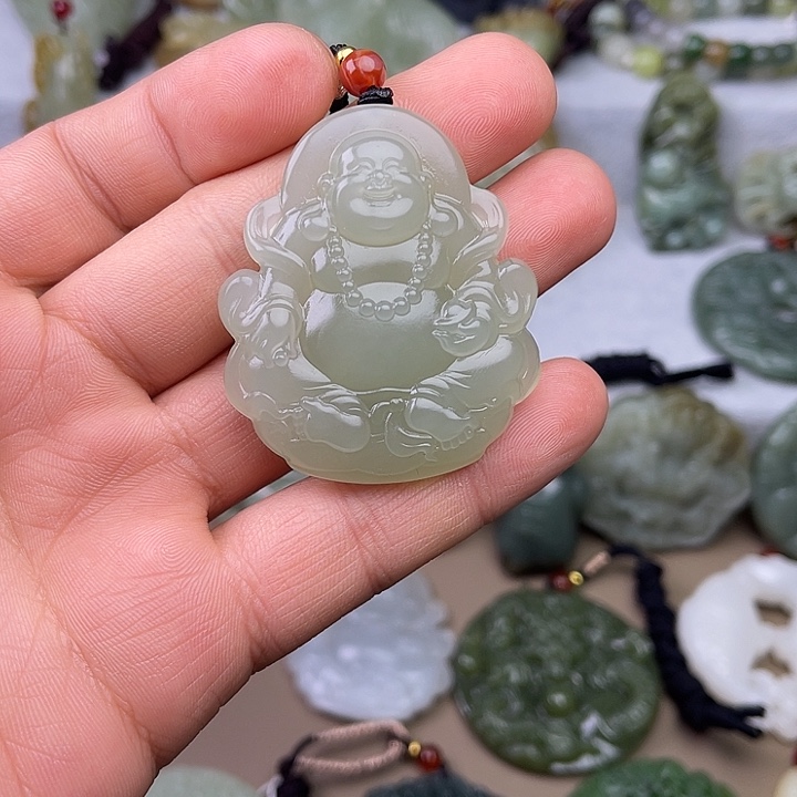 和田玉吊坠(不含链)未镶嵌