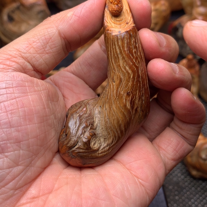 柏木（崖柏）崖柏陈化料手把件