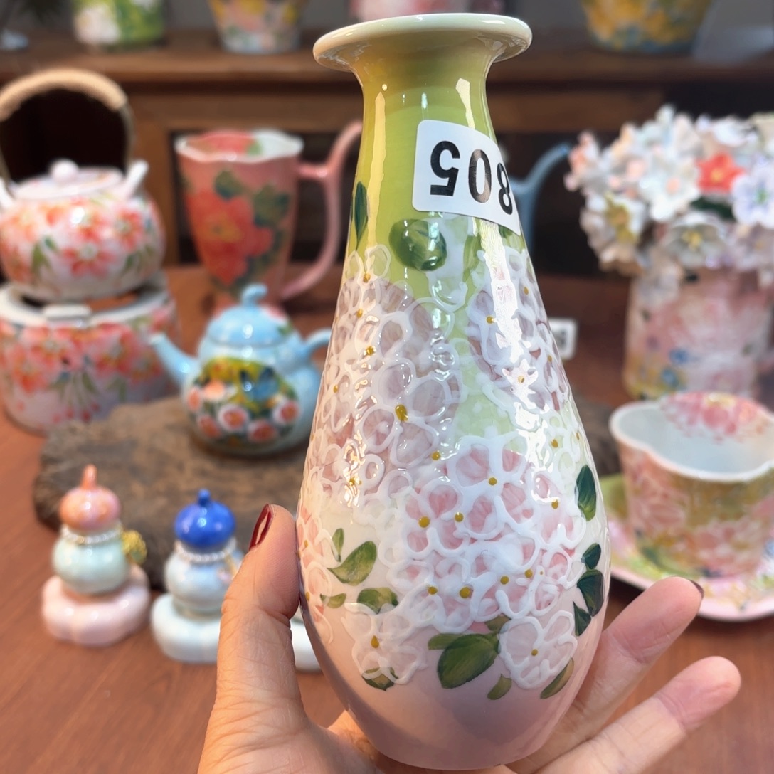 瓷片景德镇手绘高温釉下彩陶瓷茶具