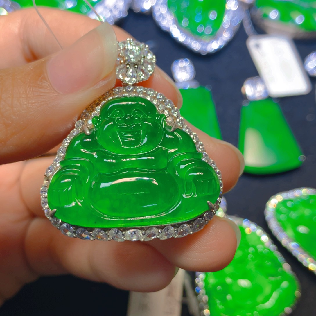 翡翠银S925镶嵌颈饰