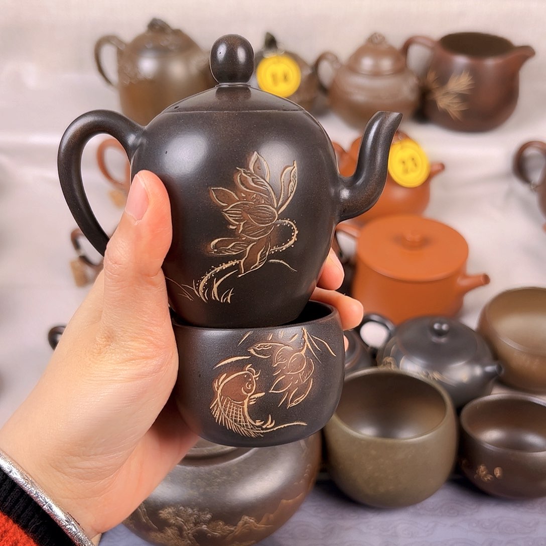 陶瓷沙****哥150毫升送主人杯90毫升左右