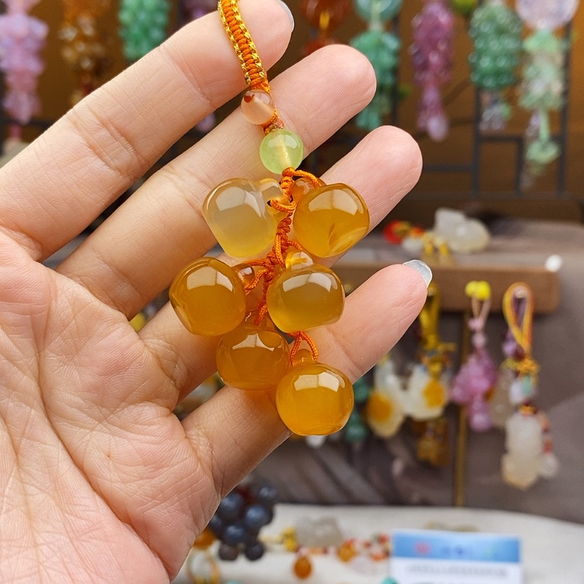 【闪购商品】玛瑙/玉髓车挂未镶嵌瑕疵