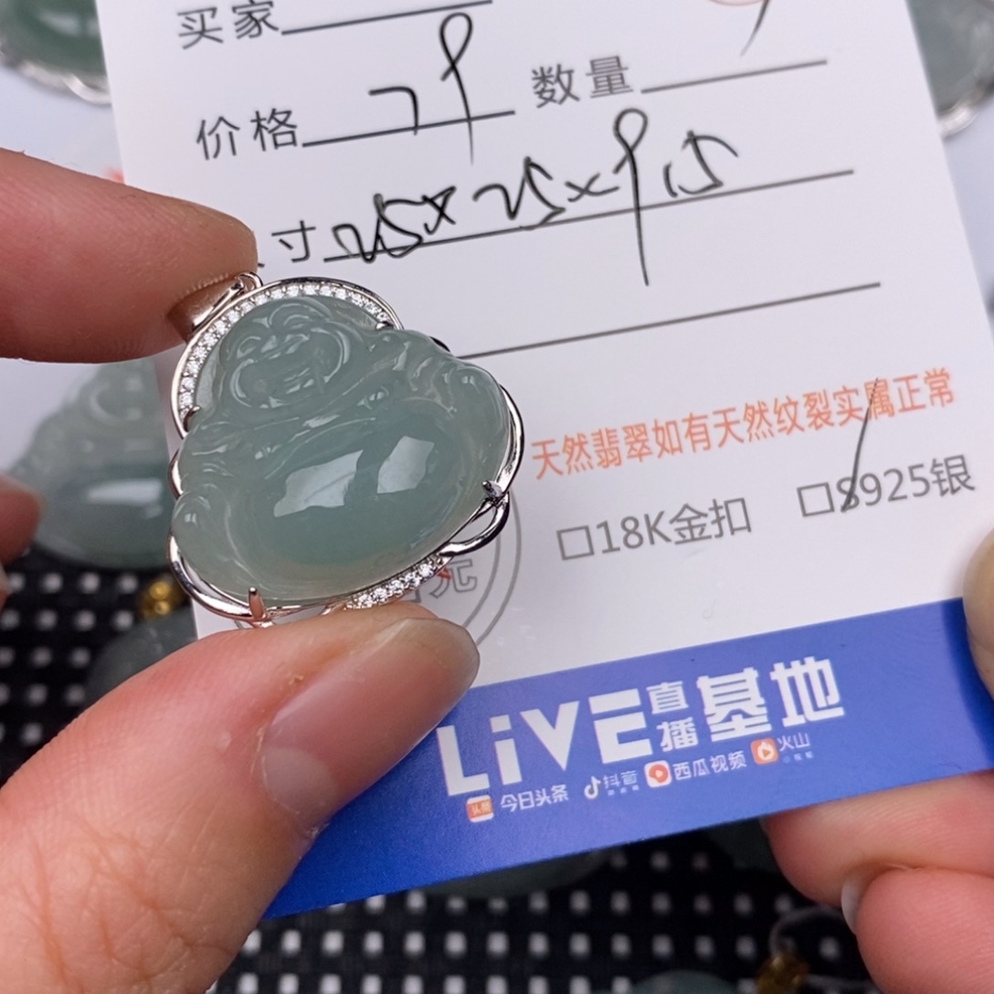 翡翠银S925镶嵌颈饰