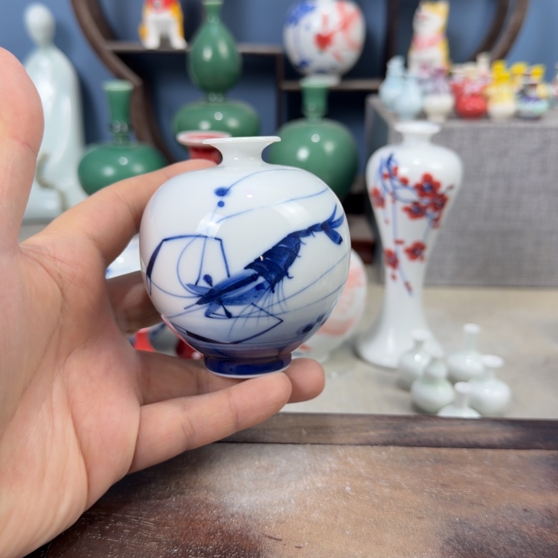 陶瓷手工小花器摆件